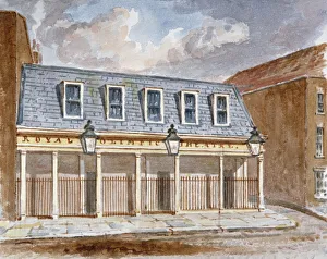 View of the Olympic Theatre, Wych Street, Westminster, London, 1825