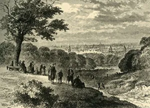 View from One-Tree Hill, Greenwich Park, in 1846, (c1878). Creator: Unknown