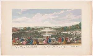 Garden Design Prints: View of the orange trees in front of the Orangerie of the Palace of Versailles