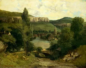 Jean Desire Gustave Collection: View of Ornans, probably mid-1850s. Creator: Gustave Courbet