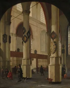 Hendrick Cornelisz Van Vliet Prints: View of the Oude Kerk in Delft, 1654. Creator: Hendrick Cornelisz van Vliet