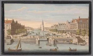 Drawbridge Prints: View of the Oudeschans in Amsterdam seen from the IJ, 1752. Creator: Anon