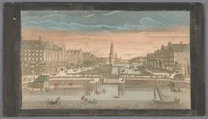 Prepared Paper Prints: View of the Oudeschans in Amsterdam seen from the IJ, 1700-1799. Creator: Anon
