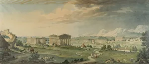 Paestum Prints: View of Paestum. Artist: Gonzalez Velazquez, Isidro (1764-1840)