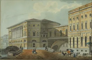 View of the Palace Embankment in St. Petersburg, First quarter of 19th cen View of the Palace Embankment in St. Petersburg, First quarter of 19th cen