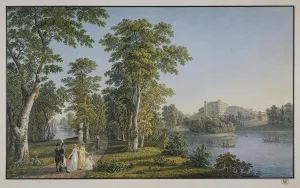 View of the Palace in Gatchina from the Park, 1753. Artist: Lory, Gabriel Ludwig, the Elder (1763-1840) View of the Palace in Gatchina from the Park, 1753. Artist: Lory, Gabriel Ludwig, the Elder (1763-1840)