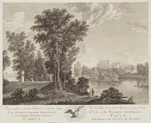 View of the Palace in Gatchina from the Park, 1799-1800. Artist: Chessky (Cheskoy), Ivan Vasilievich (1782-1848)