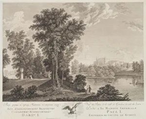 View of the Palace in Gatchina from the Park, 1799-1800. Artist: Chessky (Cheskoy), Ivan Vasilievich (1782-1848) View of the Palace in Gatchina from the Park, 1799-1800. Artist: Chessky (Cheskoy), Ivan Vasilievich (1782-1848)