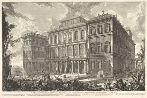 Cavaliere Bernini Prints: View of the palace of the illustrious Barberini family on the Quirinal Hill, desi... ca