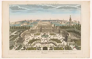 Garden Design Prints: View of the palace of the Margrave of Bayreuth at Erlang, 1700-1799. Creator: Unknown
