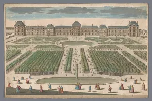View of the Palais des Tuileries in Paris seen from the Jardin des Tuileries, 1700-1799. Creator: Unknown