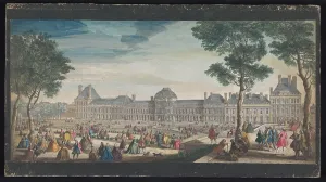Formal Garden Prints: View of the Palais des Tuileries in Paris seen from the Jardin des Tuileries