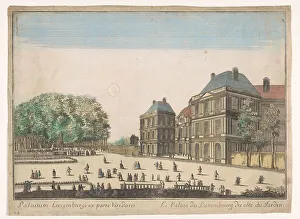 Palais Du Luxembourg Prints: View of the Palais du Luxembourg in Paris seen from the garden