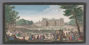 Formal Garden Prints: View of the Palais du Luxembourg in Paris seen from the garden