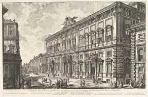 Vedute Di Roma Prints: View of the Palazzo della Consulta on the Quirinal housing the Papal Secreteriat, f