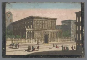 Genoa Liguria Italy Prints: View of the Palazzo Doria-Tursi in Genoa, 1700-1799. Creator: Unknown