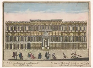 Genoa Liguria Italy Prints: View of the Palazzo Negrone in Genoa, 1700-1799. Creator: Unknown