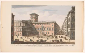 Vanishing Point Prints: View of the Palazzo Venezia in Rome, 1750. Creator: Thomas Bowles