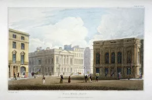 Pall Mall Gallery: View of Pall Mall East, Westminster, London, 1827