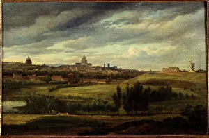 View of Paris, taken from the heights of Gentilly, 1815. Creator: Jean-Baptiste-Gabriel Langlace