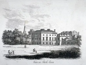 James Peller Prints: View of Park Lane, Westminster, London, 1808. Artist