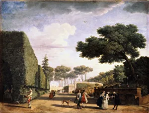 View in the Park of the Villa Pamphili in Rome, 1749. Artist: Claude-Joseph Vernet View in the Park of the Villa Pamphili in Rome, 1749. Artist: Claude-Joseph Vernet