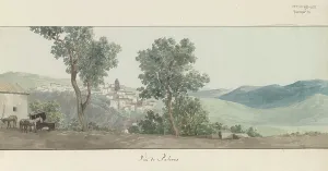 Ducros Abraham Louis Rodolphe Prints: View of Paterno, 1778. Creator: Louis Ducros