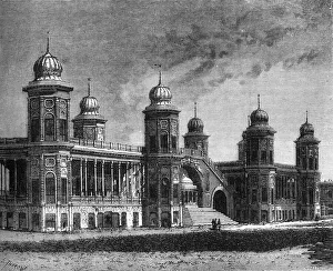 Fa And Xe7 Prints: View of the Pavilion of Lanka in the Kaiserbagh, Lucknow, c1891. Creator: James Grant