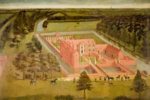 View of Perry Hall near Birmingham, 1730. Creator: Thomas Bardwell View of Perry Hall near Birmingham, 1730. Creator: Thomas Bardwell