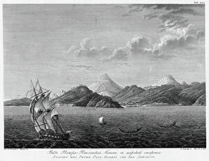 Engraved Collection: View of Petropavlovsk Harbour From the Seaside, 1813. Creator: Koz'ma Vasil'evich Chesky
