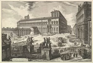 Castor Gallery: View of the Piazza di monte Cavallo, from Vedute di Roma (Roman Views), ca. 1773