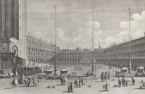 Giovanni Battista Brustolon Prints: View of Piazza San Marco, with the church of San Geminiano at the far end