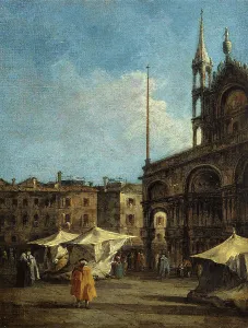 Guardet Francesco Prints: View of Piazza San Marco in Venice, c.1760. Creator: Francesco Guardi