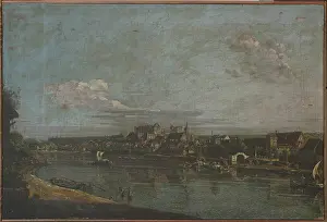 Saxony Prints: View of Pirna. Creator: Bernardo Bellotto