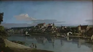Shore Prints: View of Pirna from the Right Bank of the Elba, 1753. Creator: Bernardo Bellotto