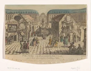 View of the Place Vendôme in Paris with the Saint-Ovide Fair, 1735-1805. Creator: Unknown