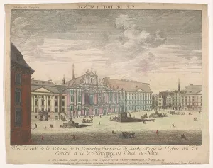 Imperial Franciscan Academy Prints: View of the Platz Am Hof in Vienna, 1755-1779. Creator: Johann Sigrist
