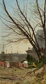 View Of The Pont Neuf And Of The Western Point Of The Île De La Cité From The Banks Of The... c1870 Creator: Henri-Joseph Harpignies