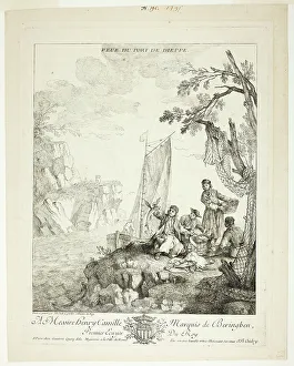 Jean Baptiste Oudry Prints: View of the Port of Dieppe, c. 1727. Creator: Jean-Baptiste Oudry