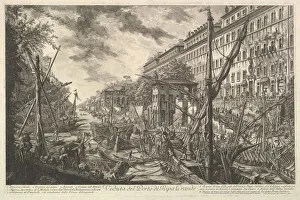 Vedute Di Roma Prints: View of the Port of Ripa Grande, from Vedute di Roma (Roman Views), ca. 1753