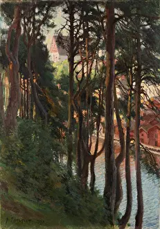 Albert Prints: View of Porvoo from Nasinmaki, 1898. Creator: Albert Edelfelt