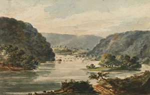 River Potomac Prints: A View of the Potomac at Harpers Ferry, 1811-ca. 1813. Creator: Pavel Petrovic Svin in