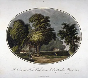 Open Space Prints: View of the powder magazine in Hyde Park, Westminster, London, 1791(?)