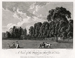Rooker Gallery: A View of the Princes House at Kew, 1776. Artist: Michael Angelo Rooker