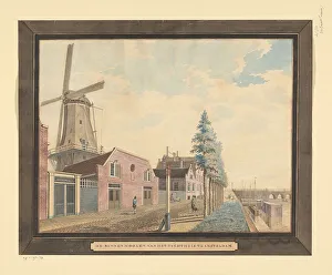 View of the prison windmill in Amsterdam, 1800-1900. Creator: Anon