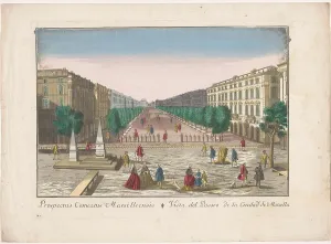 Promenading Prints: View of a promenade in Marseille, 1700-1799. Creator: Unknown
