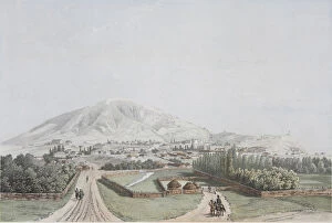 Caucasian Mountains Gallery: View of Pyatigorsk, Mid of the 19th century. Artist: Anonymous