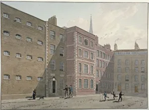 George Shepherd Prints: View of the quadrangle at Bridewell, City of London, 1810. Artist: George Shepherd