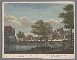 Pierre Fouquet Prints: View of the Raampoort in Amsterdam, 1766. Creator: Caspar Jacobsz Philips