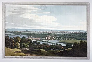 Berkshire Prints: View of Reading from Caversham, Berkshire, 1793. Artist: Joseph Constantine Stadler